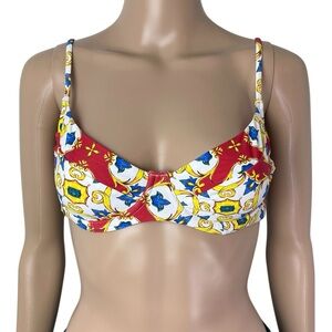 Onia x We Wore What Lydia Baroque Tile Underwire Bikini Top